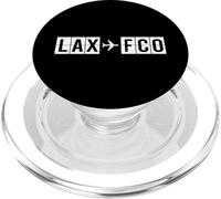 LAX FCO Flight Route Los Angeles Rome Air Codes PopSockets PopGrip for MagSafe