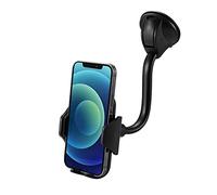 LAX Gadgets Cup Holder Phone Mount for iPhone 13, Samsung Galaxy S20, GPS Devices - Black