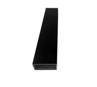 LAXALO 1-2mm Black AL Rectangular Pipes Profiles Smooth Finish, 495mm AL Metal Alloy Tubes for Window Framing 2pcs(20x150x2mm)