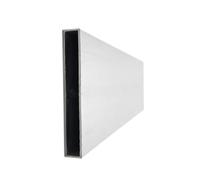 LAXALO 10mm 6063 AL Alloy Square Tubes Easy to Weld, Length 495mm Rectangular Profiles for Equipment Accessories 2pcs(10x100x2mm)