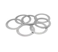 LAXALO 10pcs 0.5mm Stainless Steel Flat Washers for Screws, ID 20/22/25/28mm Large Metal Washer Shims(20X25mm)