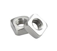 LAXALO 10pcs 316 Stainless Steel Square Nuts, Long-term Stability Weld Nut Inner Diameter M3 M4 M5 M6 M8 M10 M12(M5x8x4mm)