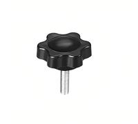 LAXALO 10pcs Thumb Screw Plastic Head M4-M10, Thread Star Shape Knurled Tighten Screw for Mechanical Equipment(M6x30mmx38mm)