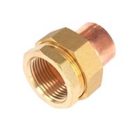 LAXALO 1inch BSP Brass Female-28/28.6mm ID Copper Socket End Feed Union, Pipe Adapter for Chiller Plant 1pc(28mm)
