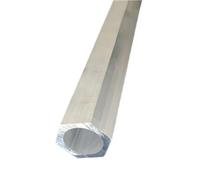 LAXALO 1pc 6063 Outer Hexagon Inner Circle Aluminum Tube, Length 100/200 Aluminum Alloy Telescopic Sleeve Hollow Pipe(100 * 9.5 * 7MM)