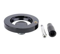 LAXALO 1pc Non Foldable Handle with M5 M6 Top Threaded Hole, Aluminum Alloy Handwheel Bakelite Milling Machine(63mm x 10mm)
