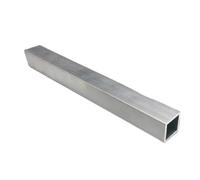LAXALO 1pc Square Tube Aluminum Alloy Wall Thickness 1-4mm, 245mm/500mm Silver Rectangular AL Pipe 6063 T5(245X40X40X4MM)