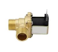 LAXALO 220V DC/12V/24V DN15 G1/2 Brass Electric Solenoid Valve, Normally Closed Water Inlet Switch with Filter 1pc(24V)