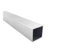 LAXALO 245/500mm Aluminum Square Tube Profile 6063, Square Pipe Face Smooth for Building Material 1pc(500X10X10X2MM)