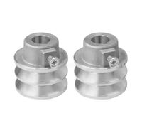 LAXALO 2pcs V Type Belt Iron Pulleys, Two Grooves Pulleys 54/56mm Diameter for 168F 170F 7HP Engine(Silver,20mm)