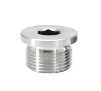 LAXALO 304 Stainless Steel ED Nut Hex Socket Flange Plug, M8-M36 Precision Seal Pipe Oil Plug 1pc(M33x1.5)
