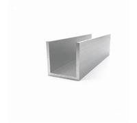 LAXALO 50cm Alu U-shape Sheet for Under Door Seal, Sturdy and Reliable Silver Aluminum Alloy Strip 1pc(15mm x 15mm x 1mm)