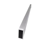 LAXALO 6063 Aluminum Alloy Rectangular Tube, Length 100-500mm Easy Handling Aluminium Square Pipe 1pc(500X15X25X2MM)