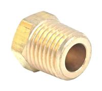 LAXALO NPT Male Hex End Plug, Brass Outer Hex Head Threaded Pipe Fitting Connector Adapter Water and Oil 1pc(3/8inch)