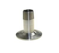 LAXALO Straight with Male Threaded Tri Clamp Adapter, Male Threaded Tri Clamp Pipe Fitting High Durability 1pc(25)