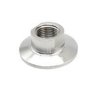 LAXALO Tri Clamp Threaded Female Sanitary Pipe Fitting, Ease of Processing 304/316L Stainless Steel Pipe Fitting 1pc(White,25.4MM*1/4INCH)