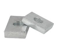 LAXALO Zinc-Plated Rectangular Nuts M3 - M8, Resistant to Loosening Carbon Steel 2.5-5mm Thin Nut 50pcs(M4x12x6x2.5mm)