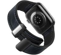 Laxarmer Magnetic Silicone Sweatproof Apple Watch Band Extendable Strap for iPhone iWatch SE Series 4 5 6 7 8 42mm 44mm 45mm Rubber Strap