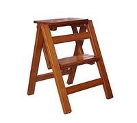LAXF-Chairs Kitchen Step Stools Plant Racks 2 Step Stool Ladder for Adults & Kids | Wooden Folding Stepladder Wood | Small Foot Stools Indoor | Portable Shoe Bench/Flower Rack