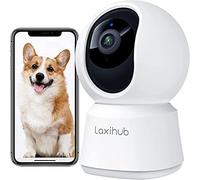 LAXIHUB Pet Camera 2K,Dog Cameras with App,Indoor Camera for Baby Cat Puppy,360°Pan/Tilt Home Security Cameras,Night Vision,2-Way Talk,Motion&Sound Detection,Smart Tracking,Work with Alexa(P2T)