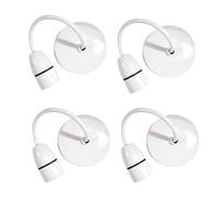 Laxis Ceiling Pendant Light Ceiling Lighting Vintage Hanging Light Plastic Lamp Hanging Light for Bed Room, Living Room, Dinning Room and Home Decor - White, Pack of 4