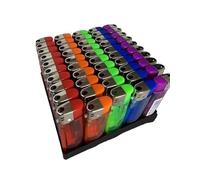 Laxis Pack of 5/10 - Multicolor Lighters - Refillable Lighters - Use for Camping, BBQ, Fireworks - Child Safe with Adjustable Flame... (Pack of 5, 5, count)