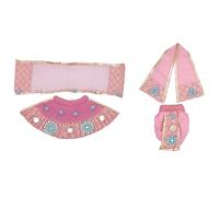 Laxmi Ganesh Dress vastra Poshak Cloth Lehenga Chunari Dhoti Puja Item samgari Radha Krishna Dress for Laxmi Ganesh Durga Devi Idol Statues Indian Traditional Diwali Festival (Size:- 4")(Light Pink)