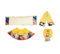 Laxmi Ganesh Dress vastra Poshak Cloth Lehenga Chunari Dhoti Puja Item samgari Radha Krishna Dress for Durga Devi Idol Statue Indian Traditional Janmashtmi Festival (Size:-4")(Multicolour)