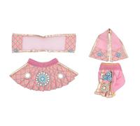 Laxmi Ganesh Dress Vastra Poshak Cloth Lehenga Chunari Dhoti Puja Item Samgari Radha Krishna Dress for Laxmi Ganesh Durga Devi Idol Statues Indian Traditional Diwali Festival (Size: 2 inches) (Light