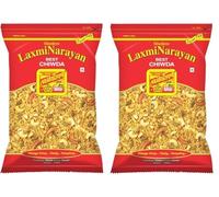 Laxminarayan Chiwda 250g - Mouth Watering Deep Fried Authentic Namkeen Savoury Snacks Mixture - Enjoy At Tea Time - Crispy, Crunchy & Spicy (Pack of 2, Mix Chiwda)