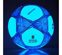 Laxnako Sports Adult Traditional/Lighting Football Glow in the Dark Football Youth and Balls for Night Games - Size 3/4/5 of Official Size Weight