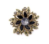 LAXPICOL Vintage Women's Austrian Crystal Elegant Flower Brooch Wedding Broach Pin, Crystal, rhinestone