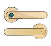 Laxre Fingerprint Door Lock,Smart Touchscreen Room Lock,Bluetooth,Biometric Door knob deadbolt,Keyless Entry Front Door Lock keypad,Suitable Home&Hotel&Office&Interior Door Lax-LA01PB Polished Brass