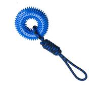 laxreheye Dog Toy Squeaky, Dog Toy Squeaky, Chewer Teether Spike Ring - Puppy Children's Toy with Rope for Boredom Relief Interactive Training Ring for Small Medium Sizes
