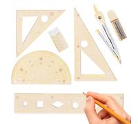 laxreheye Geometry Set, Children's Geometry Ruler School | Measuring Device for Home Study School Learning Art Writing Lessons Exam College Girls - College Lessons Exam House Art Girls