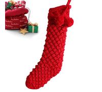 laxreheye Knitted Fireplace Stockings, Rustic Christmas Stockings - 18 Inch Holiday Stockings Decorations for Christmas, Solid Color Stockings Large Size for Country