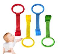 laxreheye Ploypen Pullp Up Rings, Crib Pull Rings - 4x Raising Pull Up Rings, Educational Arm Training Aid, Cults Accessories for Children
