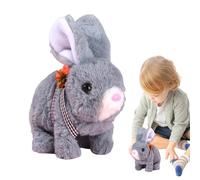 laxreheye Realistic interactive bunny, realistic rabbit toys for them - plush rabbit plush toys, realistic electronic rabbit pet for boys girls