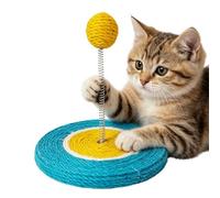 laxreheye Scratching post for cats, interactive scratching fun with sisal ball, scratching posts, for exercise, mental stimulation, hunting simulation, climbing, floor fun, training and fun for indoor