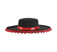 laxreheye Sombrero Party Hats - Large Brim Flamenco Spanish Sombrero Costume Hat | Wide Brim Cosplay Costume with Tassels for Men, Women and Festive Events