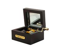 Laxury Mini Size Creative Wooden 18-Note Hand-crankMusical Box,Musicl Toys,Tune:Amazing Grace
