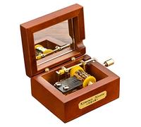 Laxury Mini Size Creative Wooden 18-Note Hand-crankMusical Box,Musicl Toys,Tune:Amazing Grace