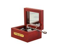Laxury Mini Size Creative Wooden 18-Note Hand-crankMusical Box,Musicl Toys,Tune:Amazing Grace
