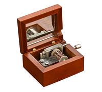 Laxury Mini Size Creative Wooden 18-Note Hand-crankMusical Box,Musicl Toys,Tune:Over The Rainbow