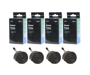 Laxzo ® 4PCS Mountain Bike Tyre Inner Tube 12 1/2 x 1.75/2 1/4 MTB Bicycle High Puncture Resistance Butyl Rubber Schrader Valve (40mm) Road Racing & Hybrid Bike Black