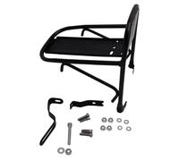 Laxzo ® Bicycle Mini Front Pannier Rack Aluminum Alloy Front Shelf Black Bike Cargo Racks Bicycle Mountain Carrier Rack Luggage Bags for Cycling Camping Sport Holder Adjustable