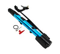Laxzo ® Bicycle Pump Mini Bike Pump-Aluminum Alloy Cycle Pump for Presta & Schrader Valve Frame Mounted for Road, Ball Pump Needle/Frame Mount Valve Blue