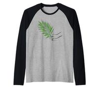 Lay A Palm Branch at The Feet of Jesus Mark 11 Illustration Raglan Baseball Tee