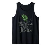 Lay a Palm Branch At The Feet of Jesus Typographic Design Tank Top