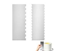 LAY STAY 2Pcs Stainless Steel Cake Scraper Smoother, Stainless Steel Cake Edge Scraper, Kitchen Baking Metal Tools, Suitable for Decorating The Edges of Cakes of Various Shapes